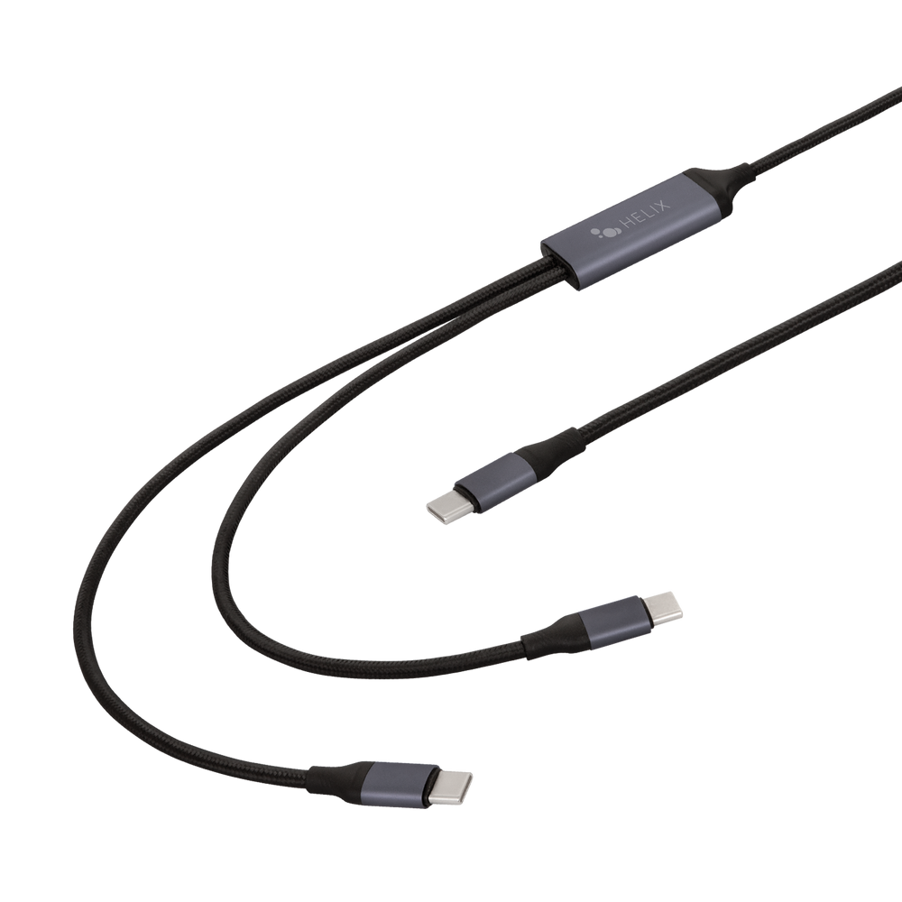 2-in-1 USB-C to Dual USB-C Cable 100W