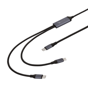 2-in-1 USB-C to Dual USB-C Cable 100W