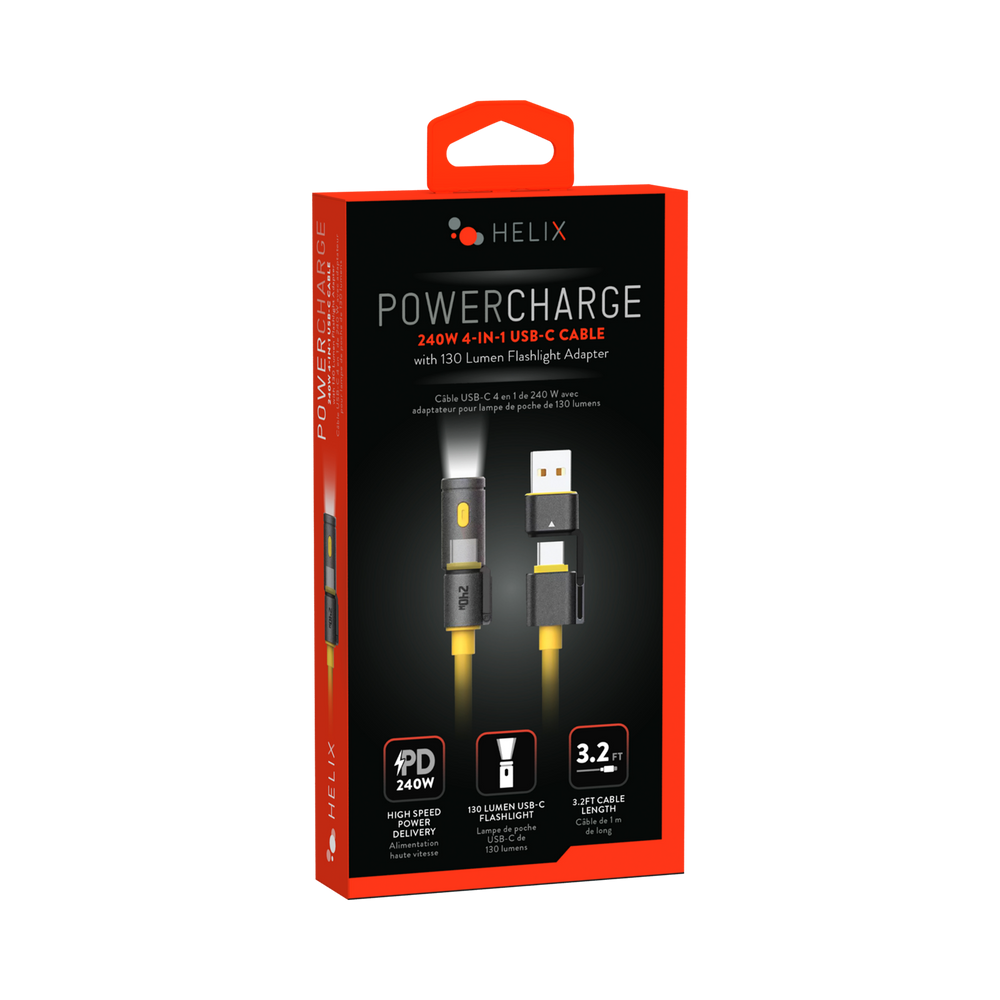 FlashCharge 240W 4-in-1 USB-C Cable