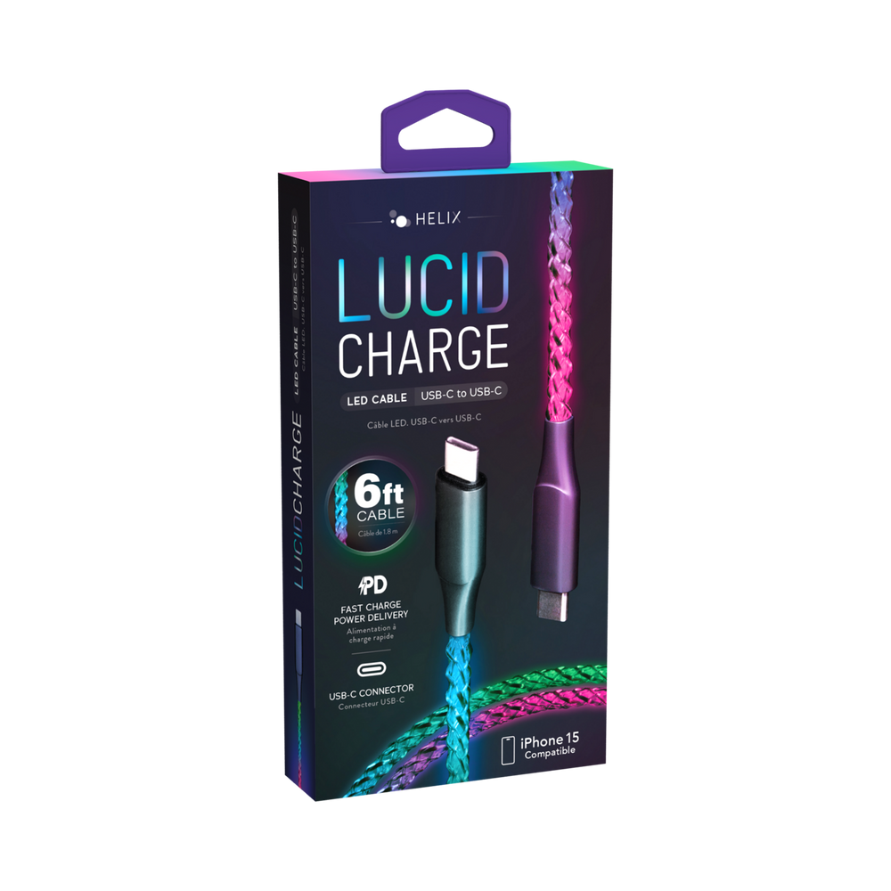 Lucid Charge 6ft LED USB-C Cable