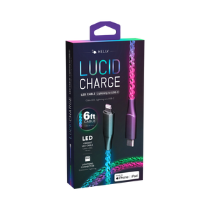 Lucid Charge 6ft LED USB-C to Lightning Cable