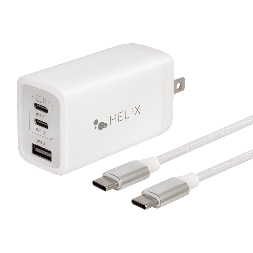 Helix 67W USB-C GaN Wall Charger - White