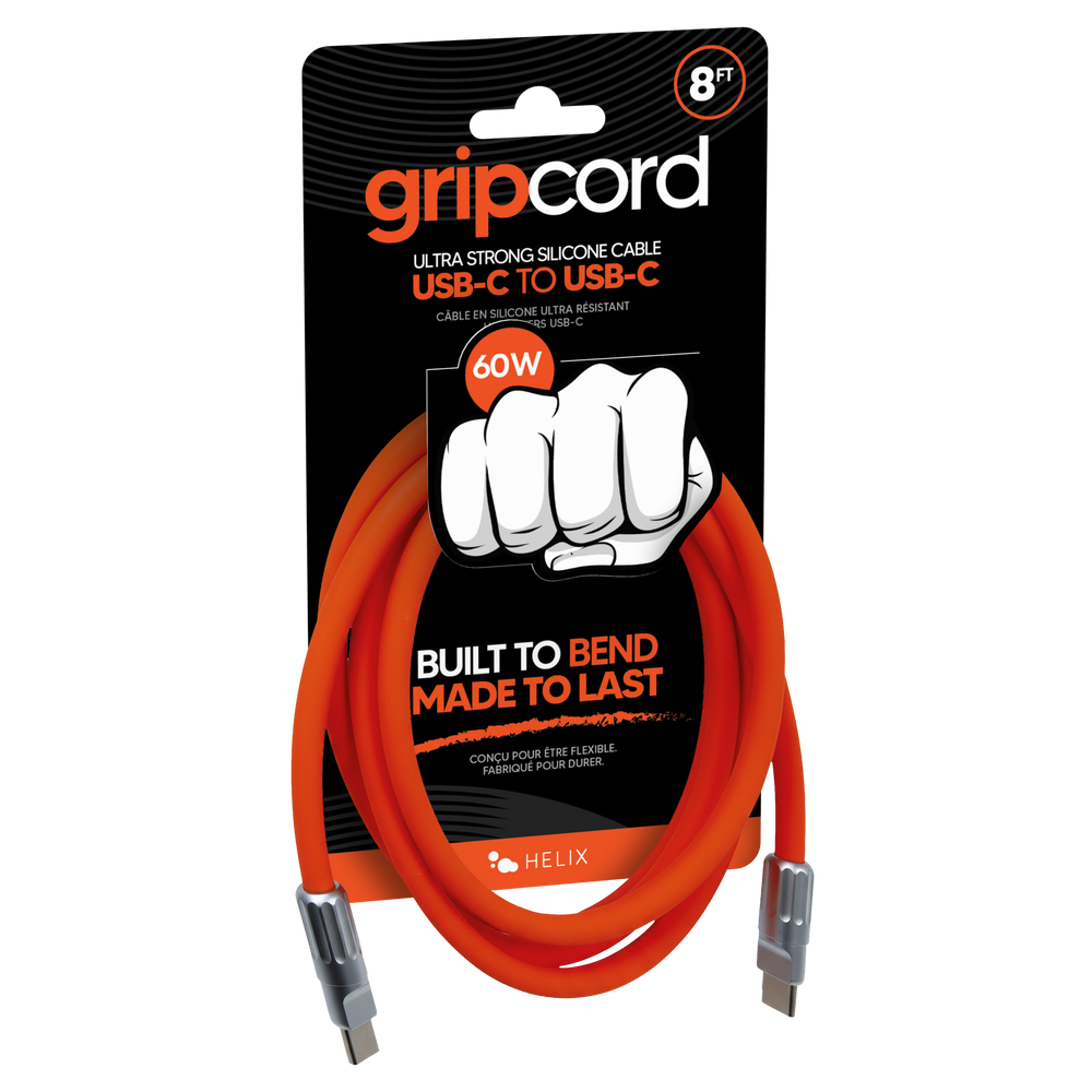 Gripcord Silicone USB-C Cable - 8 FT – Helix