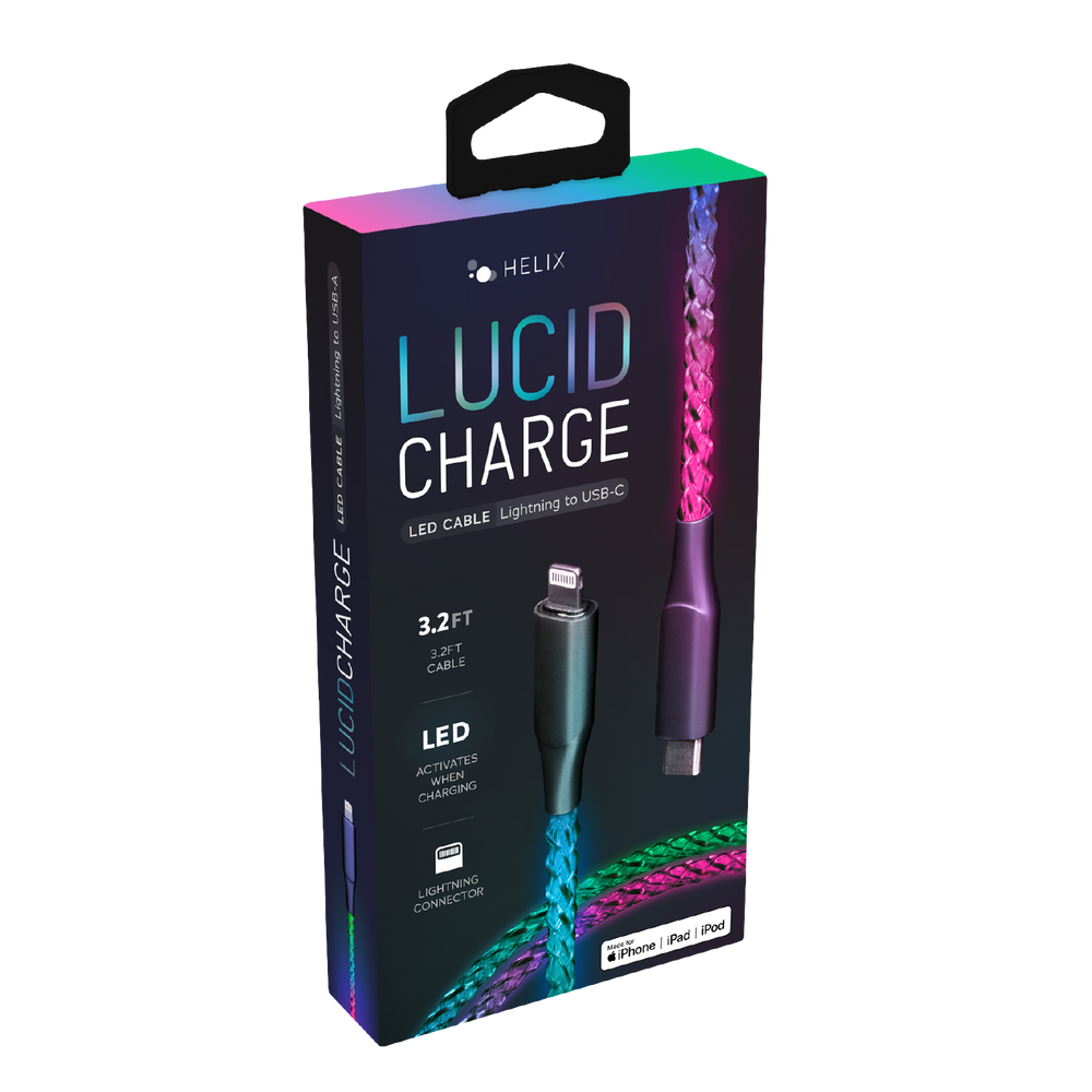 Lucid Charge LED USB-C to Lightning Cable