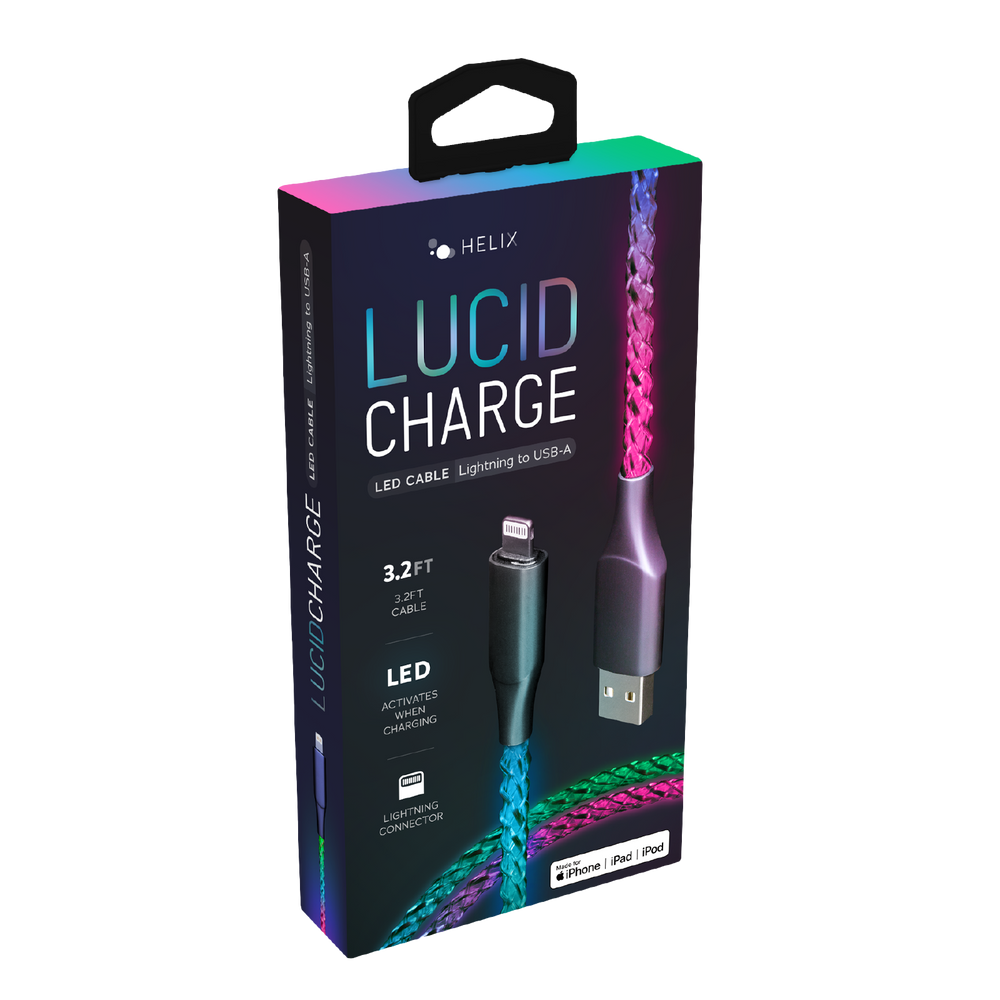 Lucid Charge LED Lightning to USB-A Cable