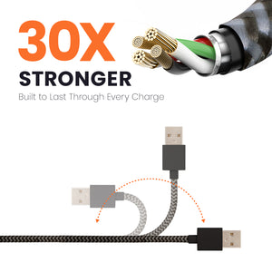 5ft USB-A to USB-C Cable with Micro USB Adapter