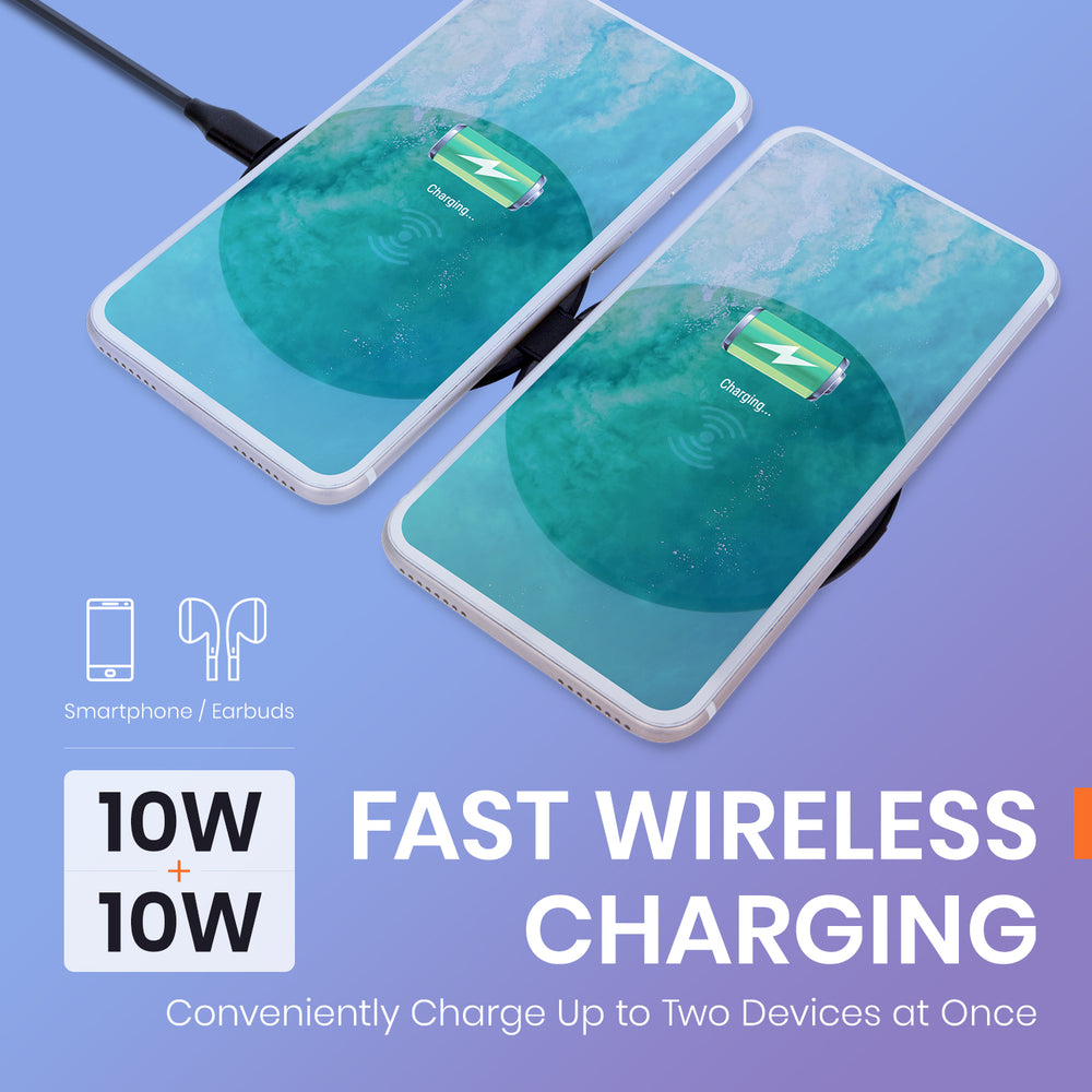 10W+10W Dual Wireless Charger