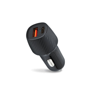 Helix Car Charger with USB-A and USB-C Ports