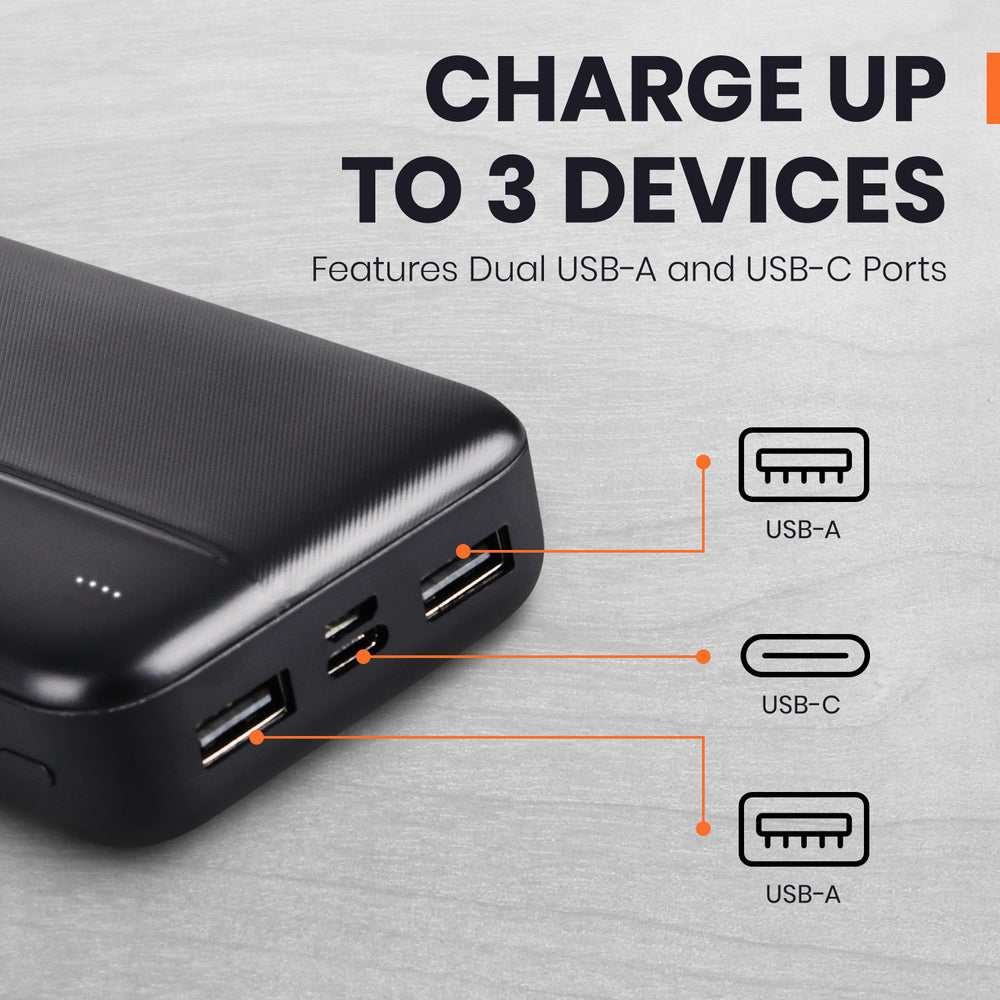 16,000 mAh Power Bank with USB-C and USB-A Ports